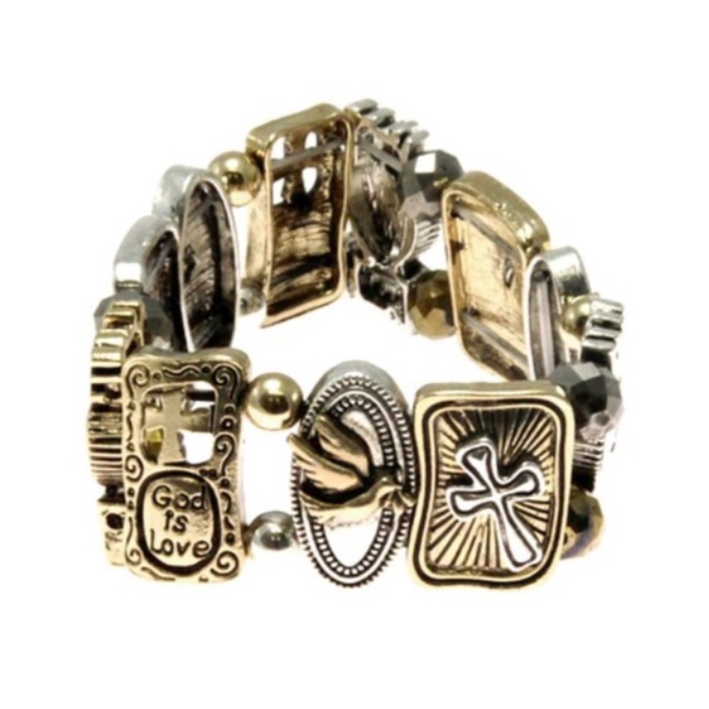 Last 1God is love stretch bracelet - Picture 1 of 4